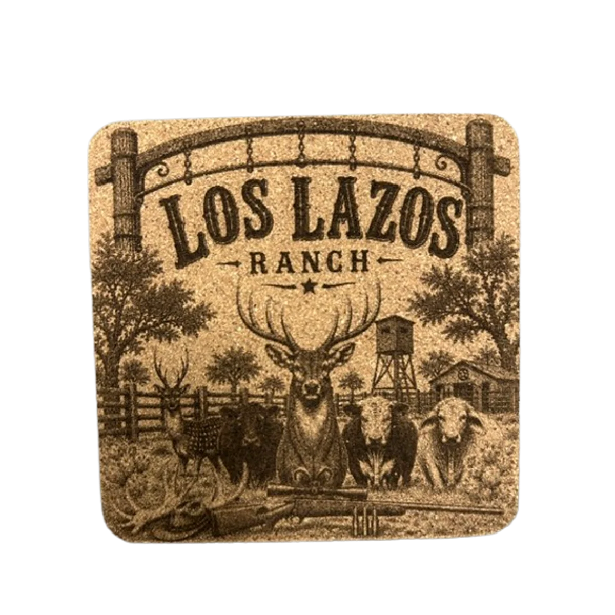 Custom Ranch & Property Cork Coaster