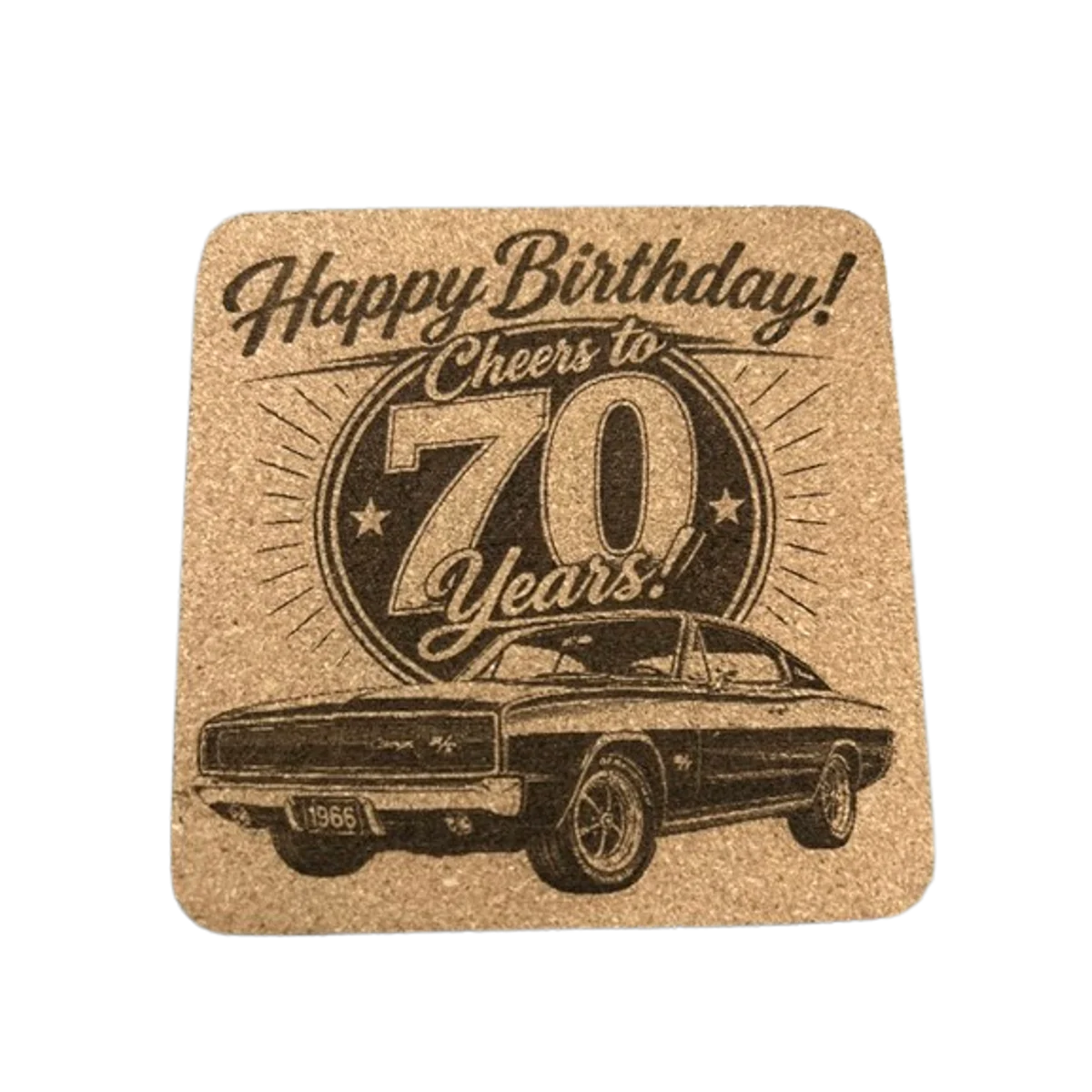 Custom Birthday Cork Coaster