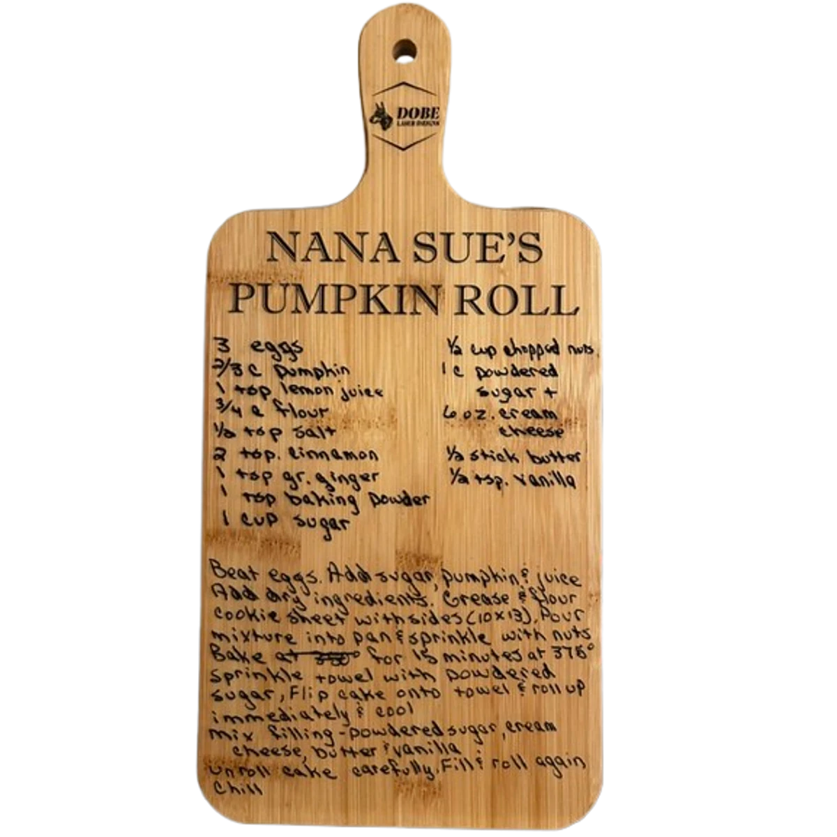 Recipe Board — In Her Own Handwriting